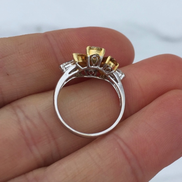 Custom Diamond and Natural Fancy Color Diamond Ring 18kt  Litnon.com