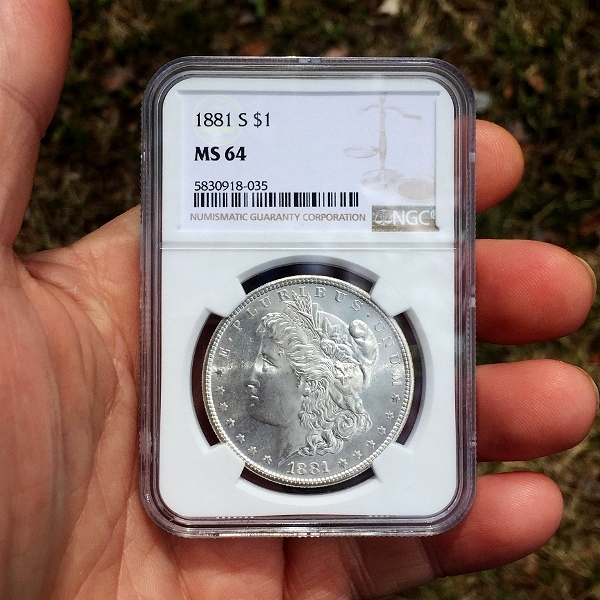  1881 S Morgan Dollar MS 64 Litnon.com