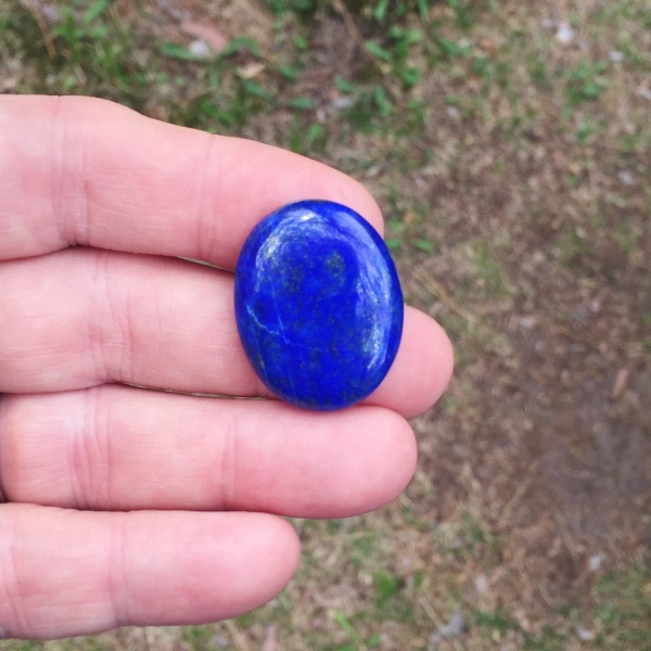 Awesome Color Lapis Lazuli Pyrite Cab Afghanistan  Litnon.com