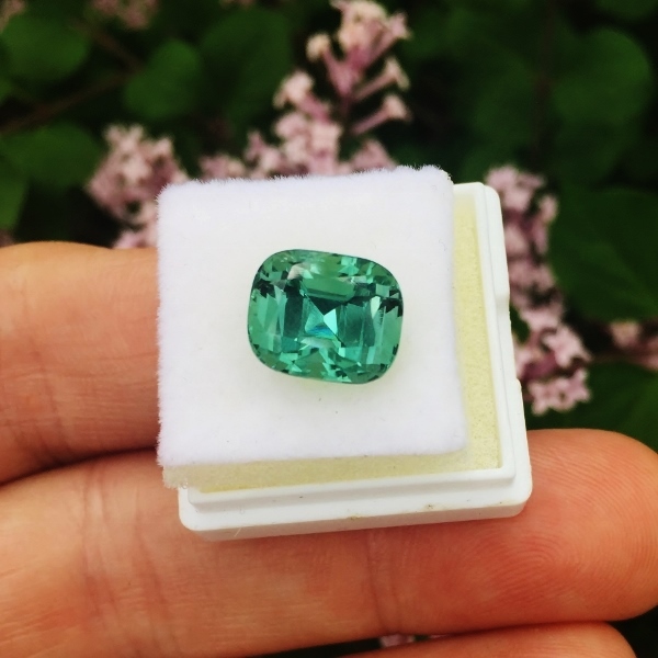 Special Color and Bright Natural Tourmaline Afghanistan 6.70 ct GL Litnon.com