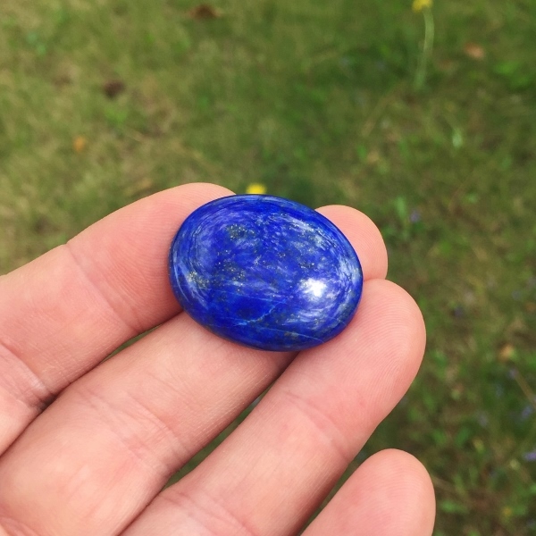 Awesome Color Lapis Lazuli Pyrite Cab Afghanistan  Litnon.com