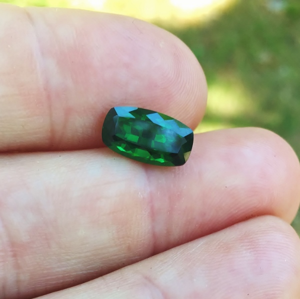 Intense Chrome Green Tsavorite Garnet Kenya 3.58 carats GL Litnon.com