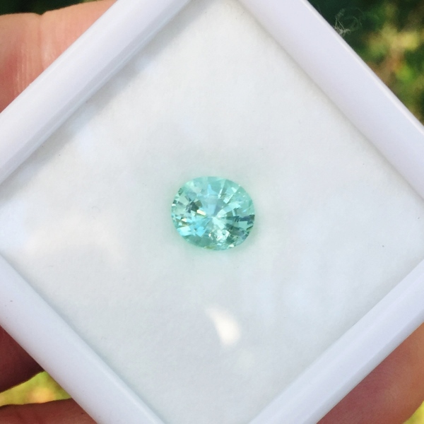 Bright Mint GreenTourmaline Afghanistan 1.72 ct GL Litnon.com