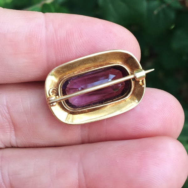 Antique Victorian 14kt Gold and Amethyst Brooch  Litnon.com