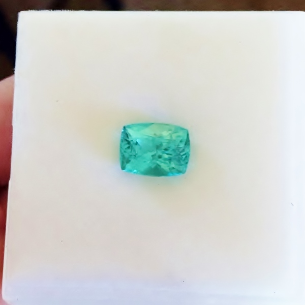 Special Color Blue-Green Afghan Tourmaline 7.64 ct GL Litnon.com
