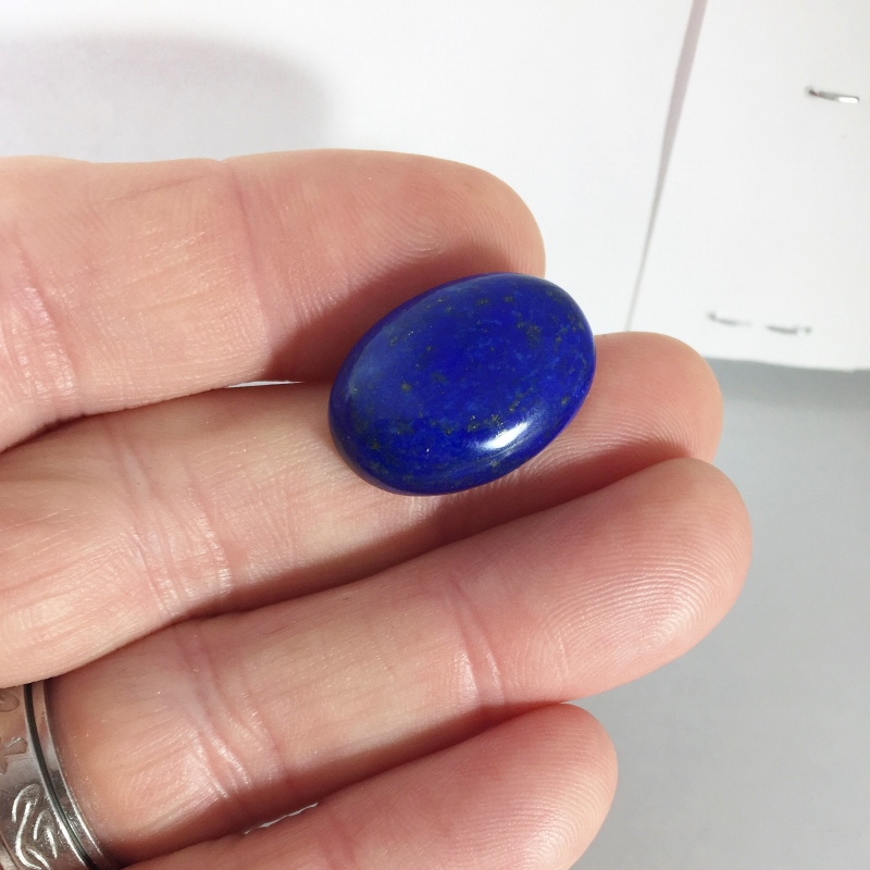 Awesome Color Lapis Lazuli Pyrite Cab Afghanistan 24.95 ct  Litnon.com