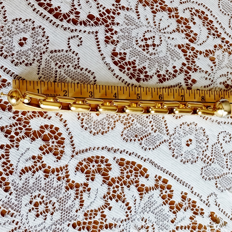 Vintage Big and Bold Italian Baraka Bracelet 18 Karat Gold 82.6 Grams  Litnon.com