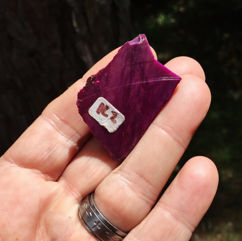 Rare Natural Rich Plum Color Sugilite Cabbing Rough 10 gr.  Litnon.com