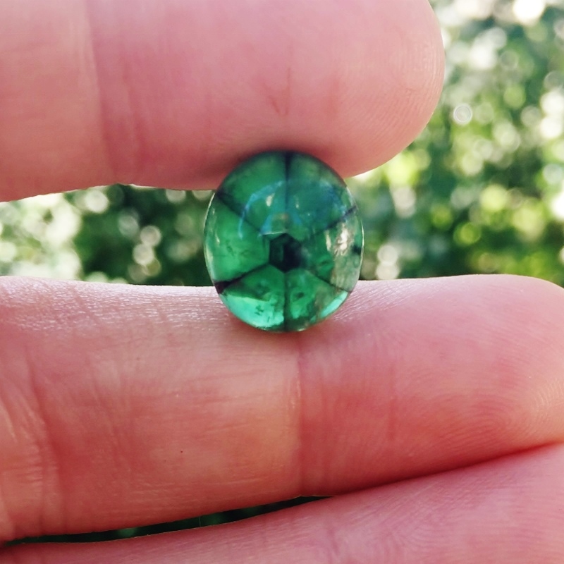 Rare Big Natural Muzo Mine Colombia Trapiche Emerald 10.05 ct GL Litnon.com