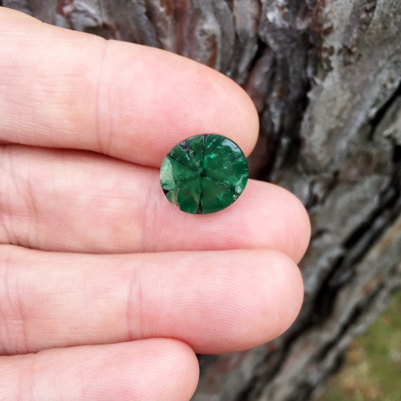 Rare Big Natural Muzo Mine Colombia Trapiche Emerald 10.05 ct GL Litnon.com