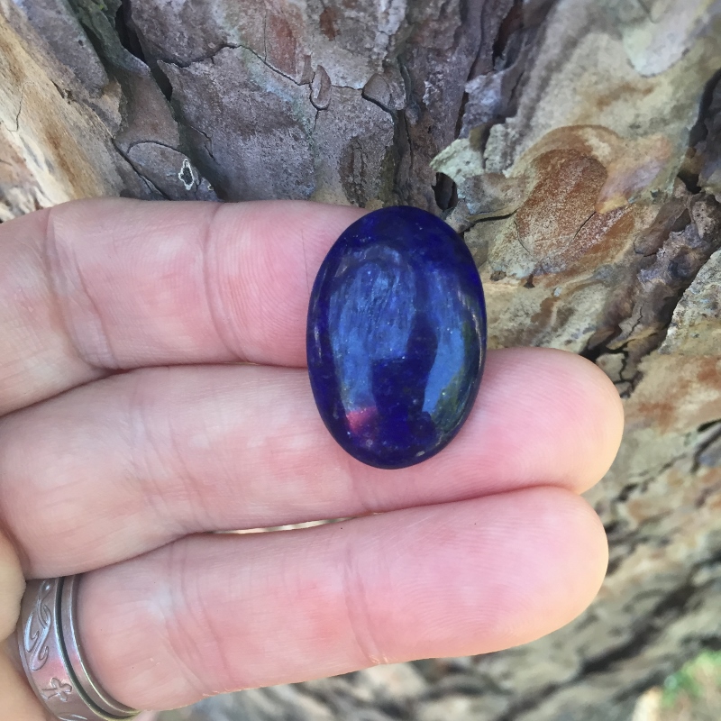 Awesome Color Lapis Lazuli Pyrite Cab 23.69 ct Afghanistan  Litnon.com