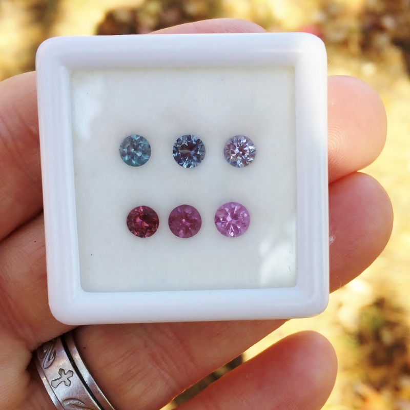 Purple and Steely Blue Natural Spinel Lot Sri Lanka 3.17 ct  Litnon.com