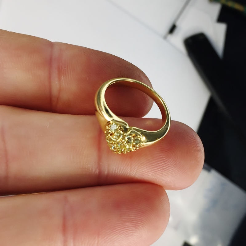  Special Price Natural Fancy Yellow Diamonds 18 Karat Heart Ring  Litnon.com