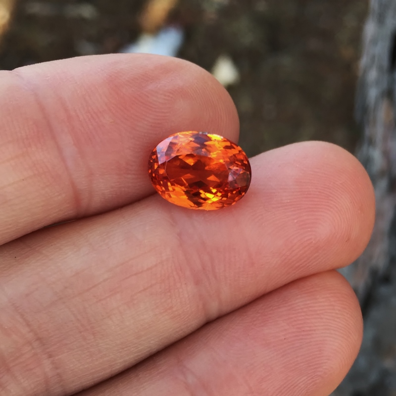 Big and Rare Pyro Spessartite Garnet Tanzania 7.51 ct  Litnon.com