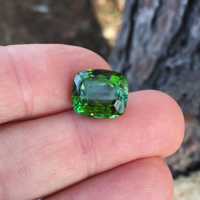 Fine Color and Bright Dichroic Green Tourmaline Nigeria 7.71 ct  Litnon.com