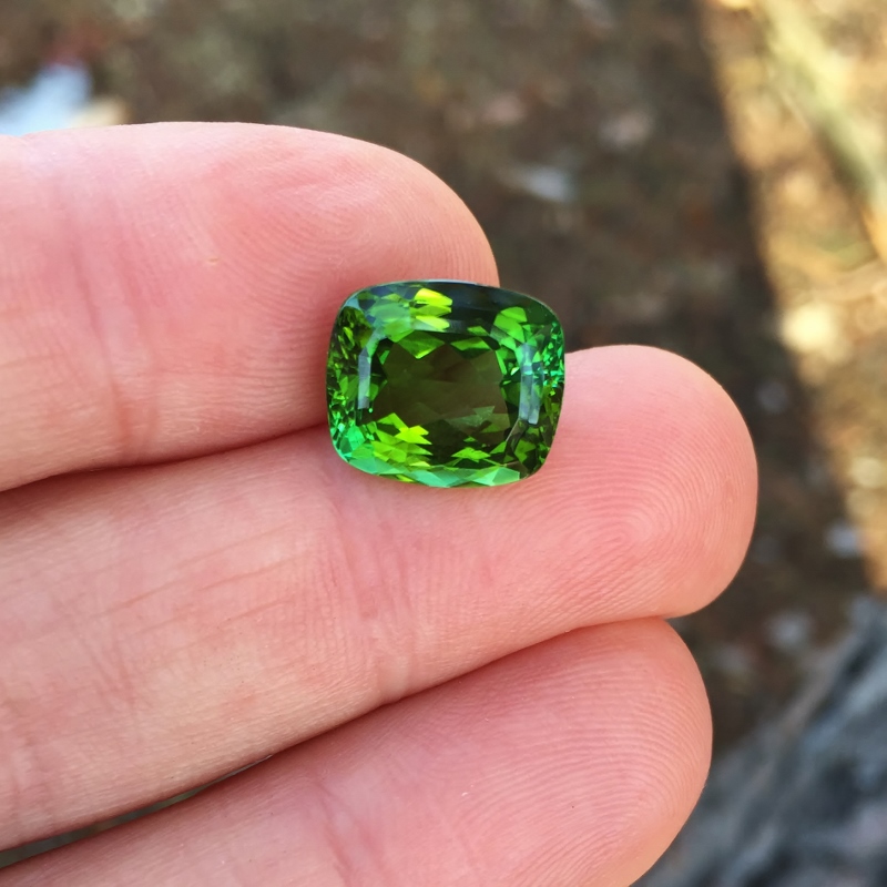 Fine Color and Bright Dichroic Green Tourmaline Nigeria 7.71 ct  Litnon.com
