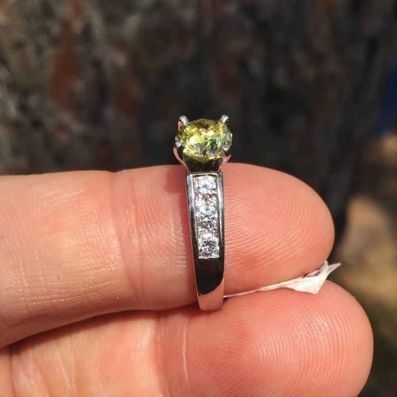 GIA Natural 1.14 ct Fancy Deep Yellow Diamond Platinum Ring  Litnon.com