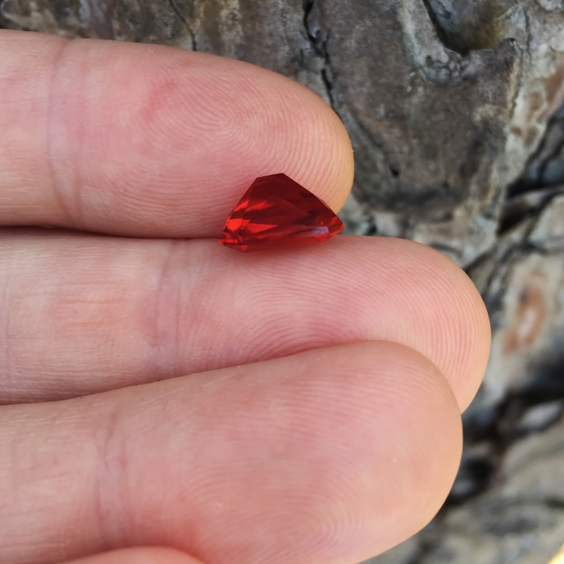 USA Cut American Gem Orange Red Oregon Sunstone 3.06 ct GL Litnon.com
