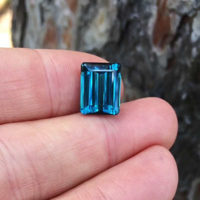 Old Stock Rare Open C-axis Indicolite Tourmaline Brazil 8.21 ct GLI  Litnon.com