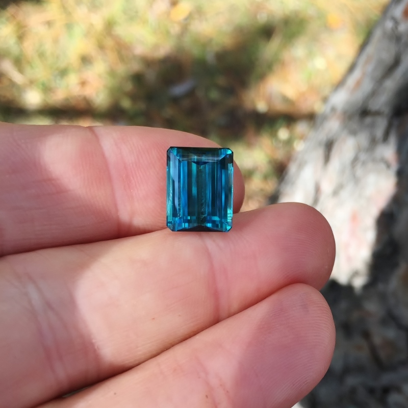 Old Stock Rare Open C-axis Indicolite Tourmaline Brazil 8.21 ct GLI  Litnon.com