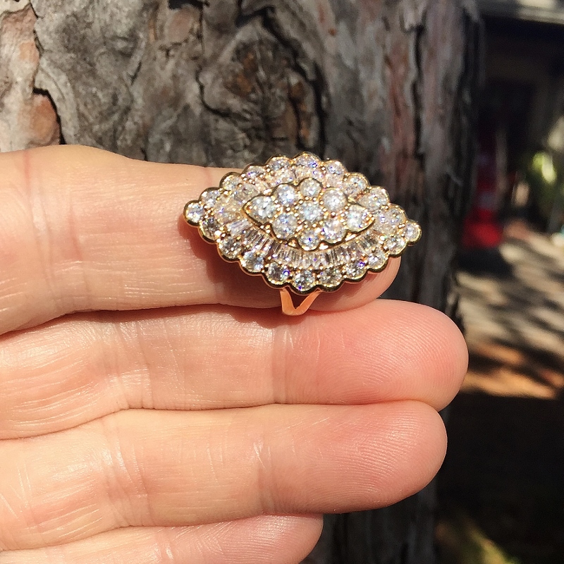 Top Quality and Brilliance 18 kt Diamond Ring 4.0 ct tw  Litnon.com