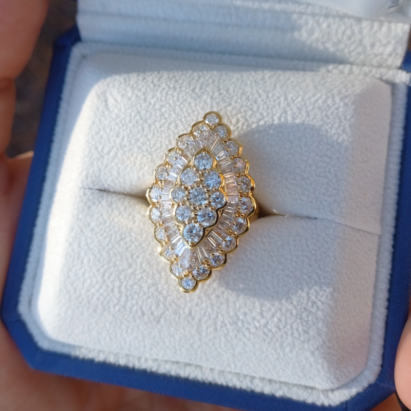 Top Quality and Brilliance 18 kt Diamond Ring 4.0 ct tw  Litnon.com