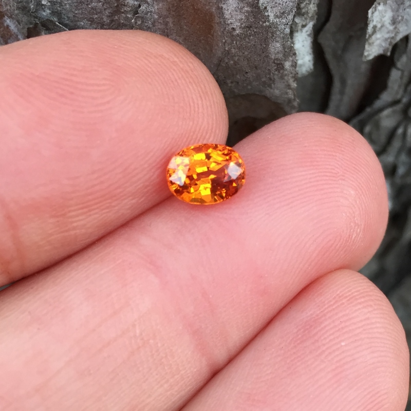 Color and Fire Mandarin Spessartite Garnet 1.42 ct GL Litnon.com