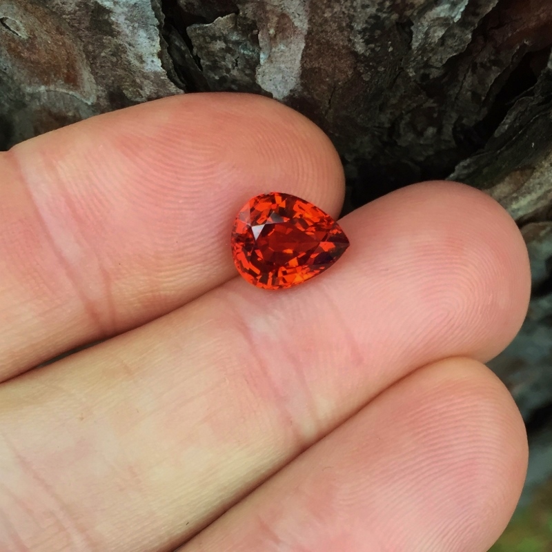 Classic Color Natural Spessartite Garnet Nigeria 3.51 ct GL Litnon.com