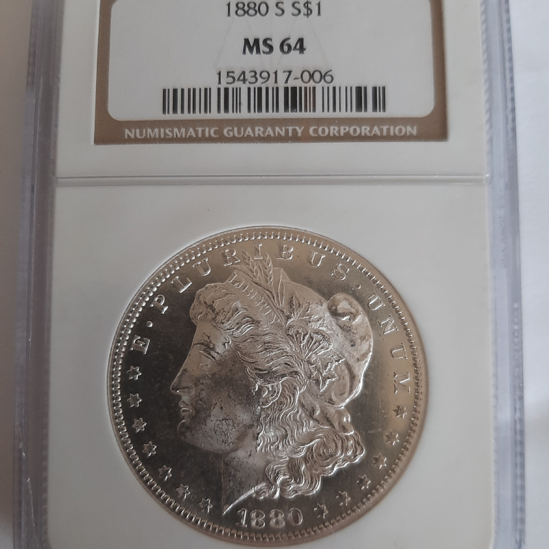 1880 S S$1 Morgan Dollar MS 64 Litnon.com