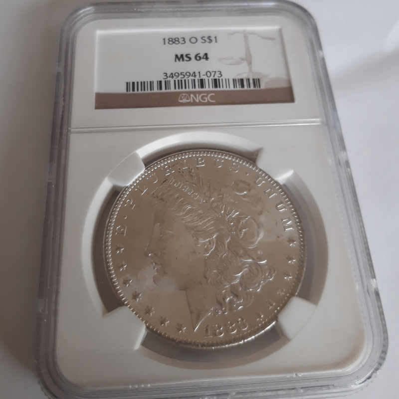 1883 O S$1 Morgan Dollar MS 64 Litnon.com