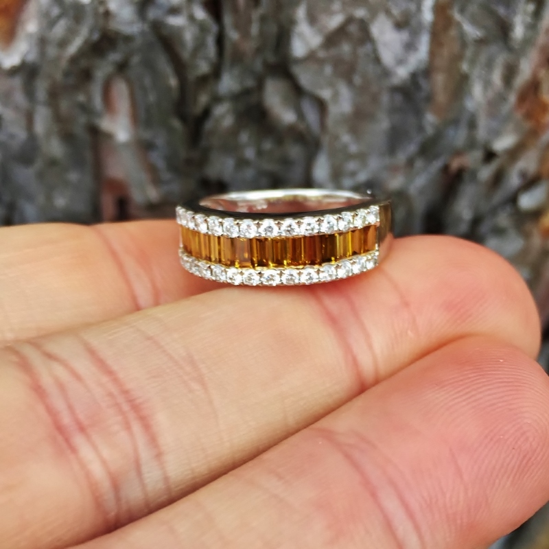 Quality 18 kt Deep Yellow and White Diamond Ring 2.0 ct tw  Litnon.com