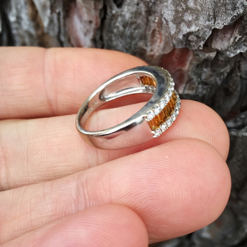 Quality 18 kt Deep Yellow and White Diamond Ring 2.0 ct tw  Litnon.com