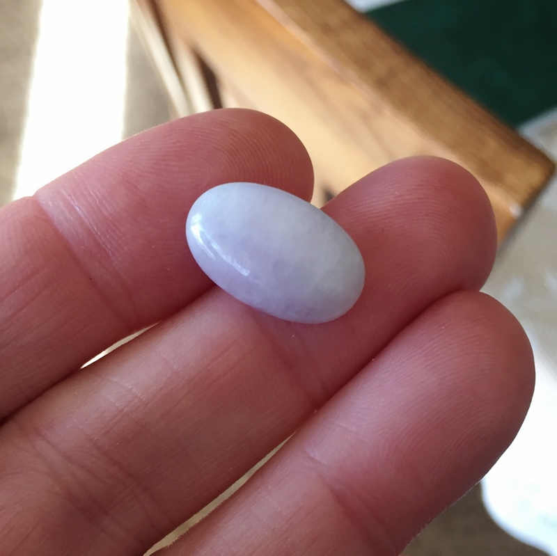 Lavender Type A Burmese Jadeite Cabochon 12.25 ct  Litnon.com