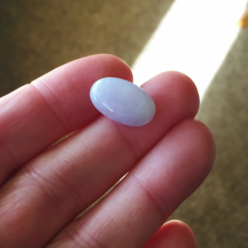 Lavender Type A Burmese Jadeite Cabochon 12.25 ct  Litnon.com