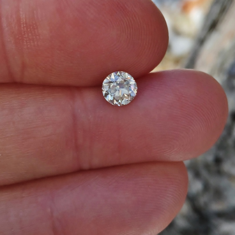 Antique Euro Cut Diamond S1-1 Clarity J-K Color 0.82 ct  Litnon.com