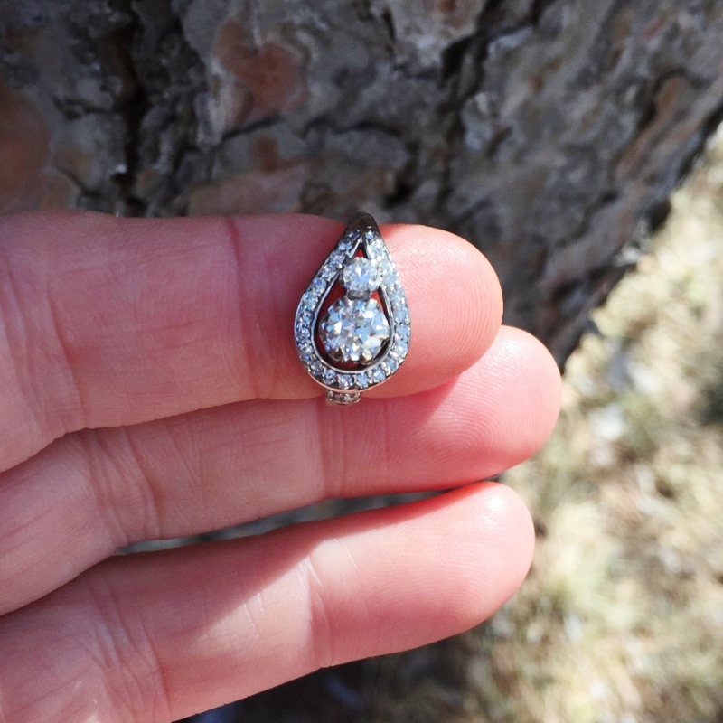  Vintage 14 kt European Cut Diamond Ring  Litnon.com