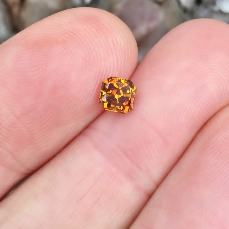 GIA Certified Natural Fancy Deep Brown-Orange Diamond 0.78 ct Litnon.com