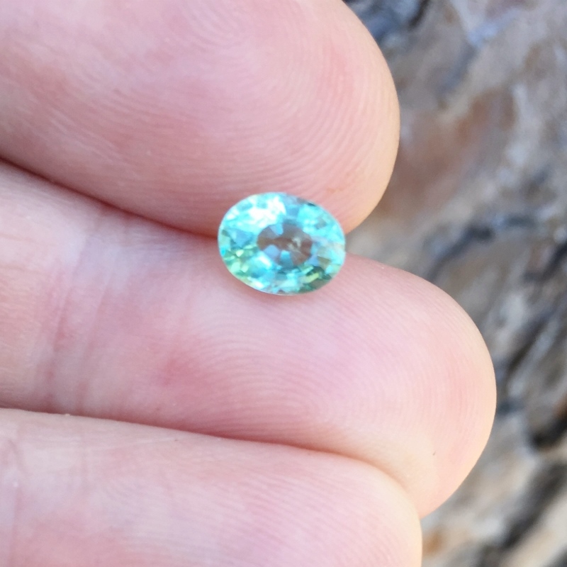 Bright Aqua Blue Color Tourmaline 1.06 ct Afghanistan Litnon.com