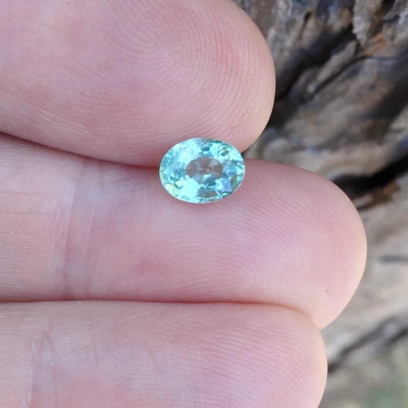 Bright Aqua Blue Color Tourmaline 1.06 ct Afghanistan Litnon.com