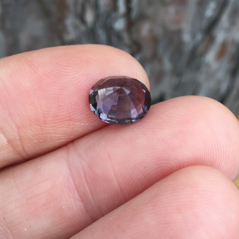 Big Grayish Purple Natural Spinel Sri Lanka 3.78 ct  Litnon.com
