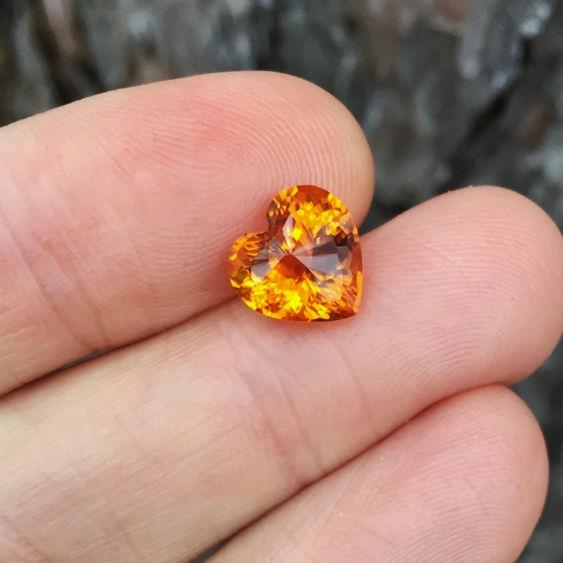 Top Cutting and Color Gem Orange Citrine Brazil 3.30 cts  Litnon.com
