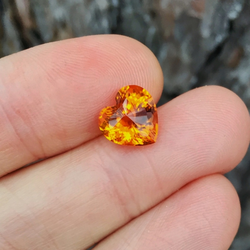 Top Cutting and Color Gem Orange Citrine Brazil 3.30 cts  Litnon.com