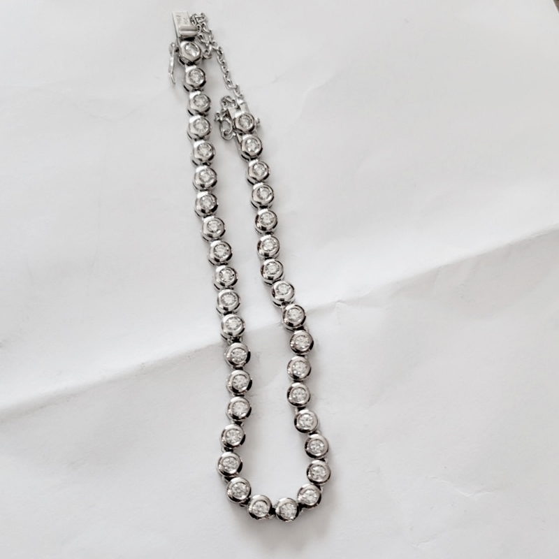 Quality 3.5 Carat Diamond Tennis Bracelet 18kt Gold GLI  Litnon.com