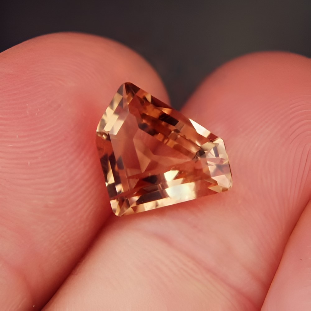  Rare Peach Golden Precious Topaz Russia 4.51 ct  Litnon.com