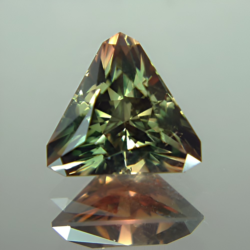 USA Cut American Gemstone Bi-Color Oregon Sunstone 9.35 ct GL Litnon.com