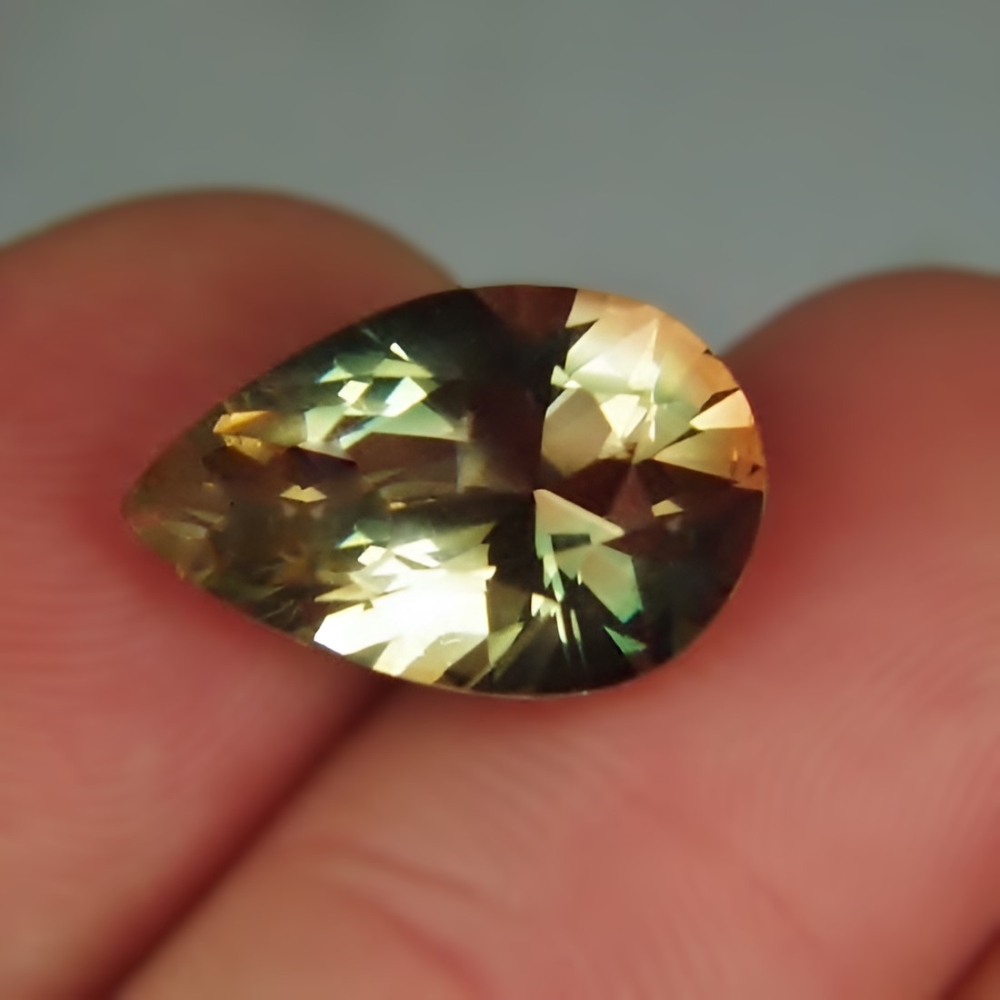 USA Cut American Gemstone Bi-Color Oregon Sunstone 6.72 ct GL Litnon.com