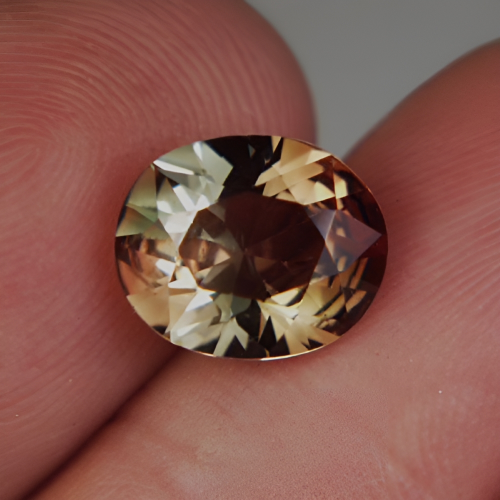 USA Cut American Gemstone Bi-Color Oregon Sunstone 3.23 ct  Litnon.com