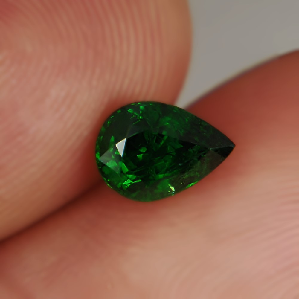 Intense Chrome Green Tsavorite Garnet Kenya 1.12 carats GL Litnon.com