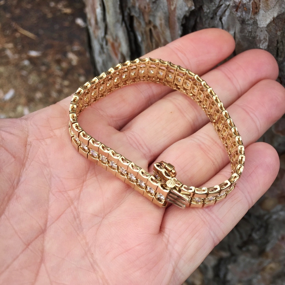 Fine Quality Heavy 14K Diamond Bracelet 3.5 Carats tw  Litnon.com