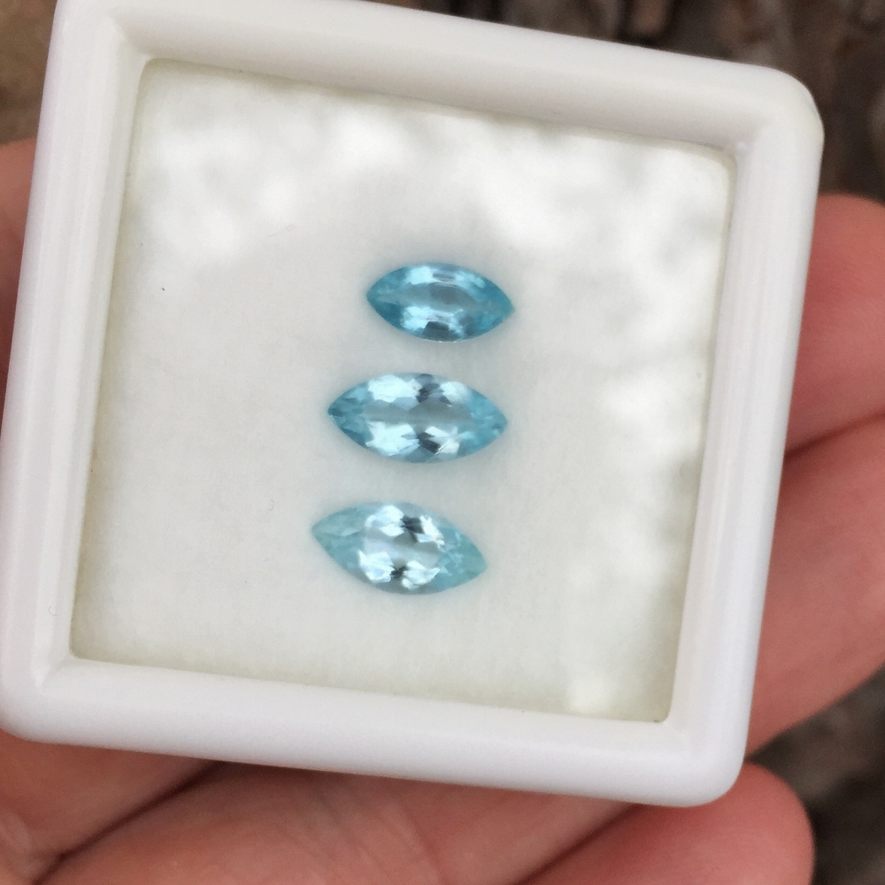 Natural Fine Blue Aquamarine Lot Brazil 2.40 Carats  Litnon.com